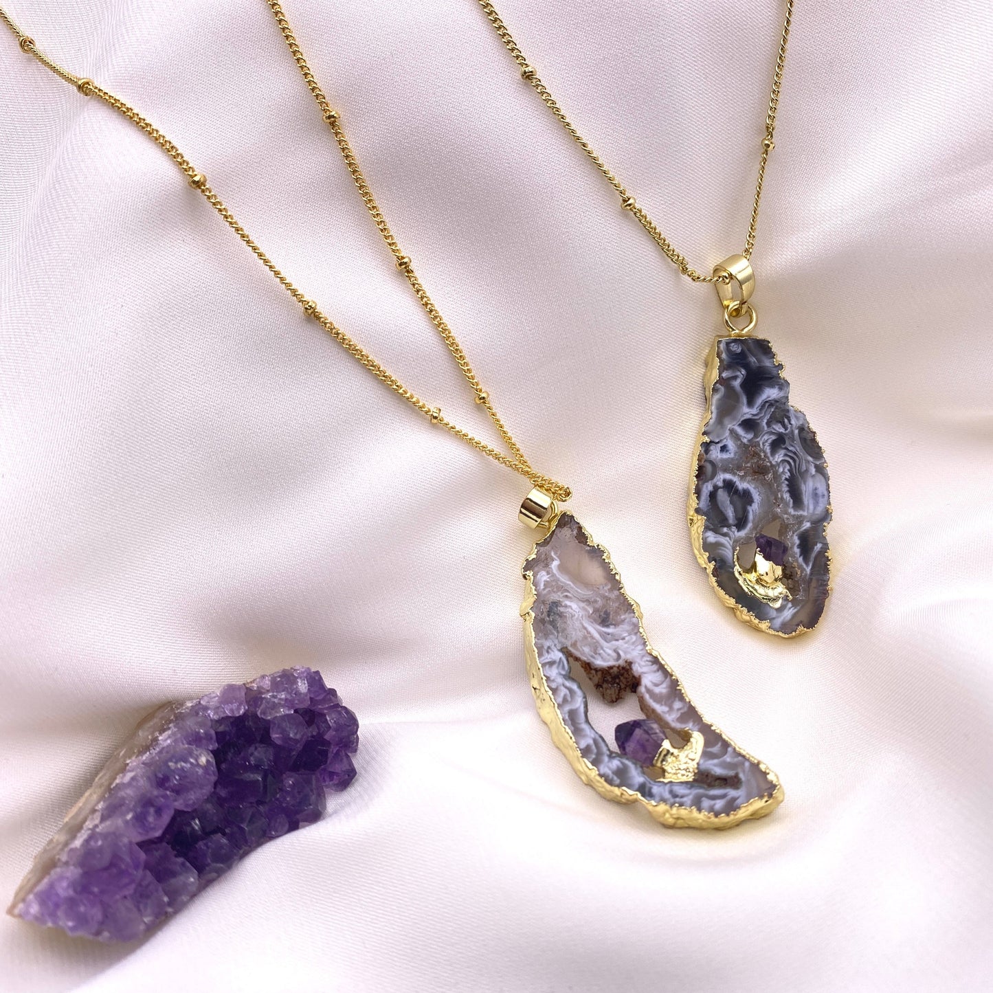 Agate & Amethyst Portal Necklace Image